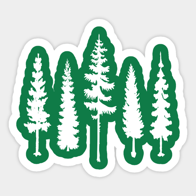 Pine trees forest Sticker by PallKris